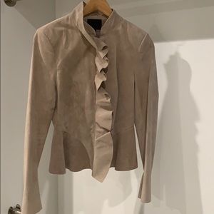 Intermix Suede leather jacket